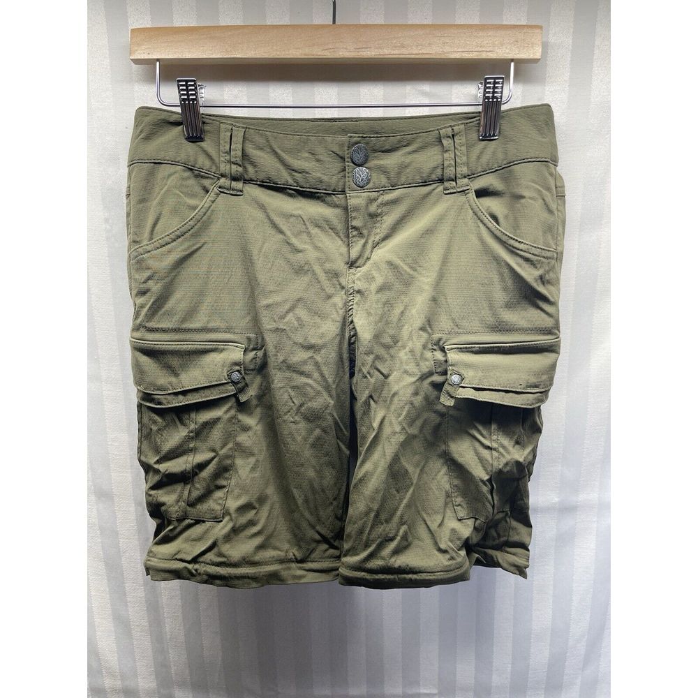 Prana Shorts olive green Size 4 womans‎ cargo stretch